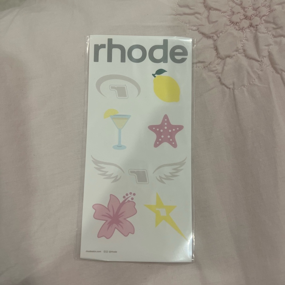 RHODE lemontini Fun Temporary Tattoo Collection - Lemon and Pink
